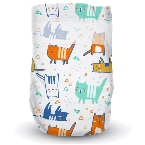 Подгузники Offspring Meow The Cat NB размер до 4 кг 56 шт. (DP-OI-FAT-NB56P-MTC) фото 7