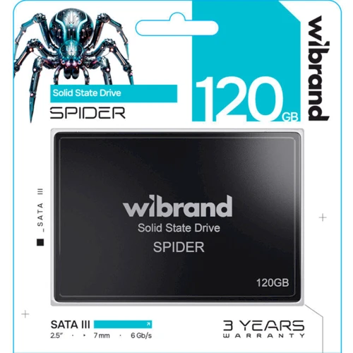 Wibrand Spider 120GB 2.5 (WI2.5SSD/SP120GBST): Тип накопичувача внутренний