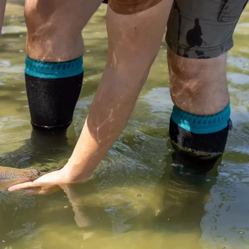 Термошкарпетки водонепроникні Dexshell Wading Green L чорні із зеленим (DS630WL) фото 4