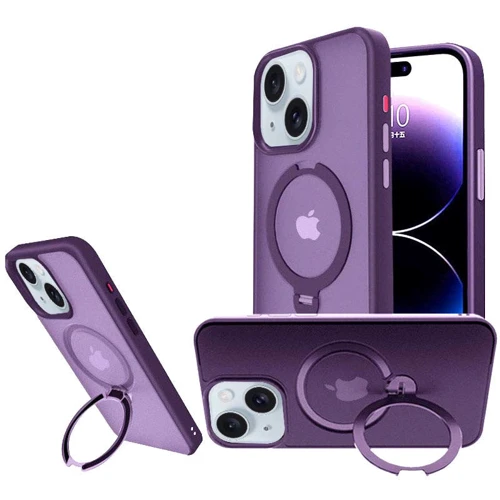 Чохол для iPhone Mobile Case Metal Buttons with MagSafe HQ Ring Purple for iPhone 14 / 13