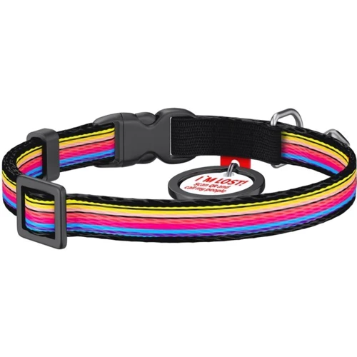 Нашийник для котів WAUDOG Nylon c QR паспортом Лінія 1 пластиковий фастекс 10 ммx20-30 см (5268) фото 1