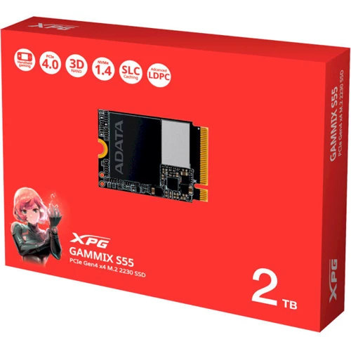 ADATA GAMMIX S55 2 TB (SGAMMIXS55-2T-C): Интерфейс подключения M.2 (PCI-E)