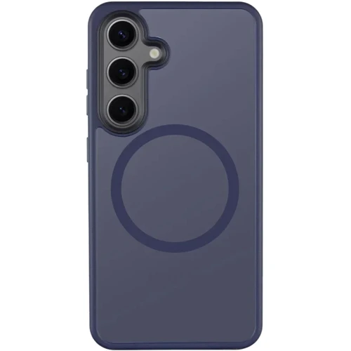 Чехол для телефонов Mobile Case TPU+PC Metal Buttons with MagSafe Colorful Navy Blue for Samsung S921 Galaxy S24: Тип накладка на заднюю часть