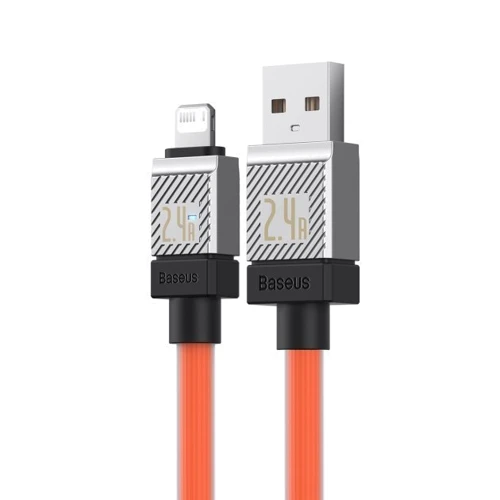 Кабель Baseus USB Cable to Lightning CoolPlay Series 2.4A 1m Orange (CAKW000407) фото 3