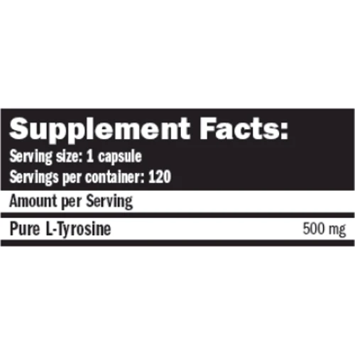 Амінокислота для спорту Amix Tyrosine 500 mg 120 caps / 120 servings: Смак Без вкуса