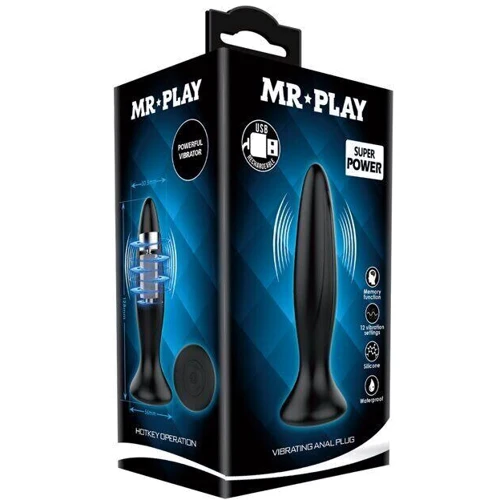 Анальный стимулятор с вибрацией MR PLAY, BI-040082-MR