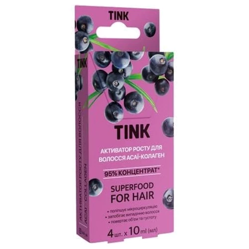 Tink Superfood For Hair Концентрированный активатор роста для волос 10 ml х 4 шт