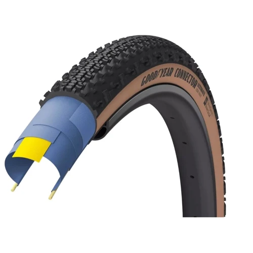 Покришка 700x45 (45-622) GoodYear Connector Ultimate Tubeless Complete Folding Blk/Tan, 120tpi (TIR-17-59)