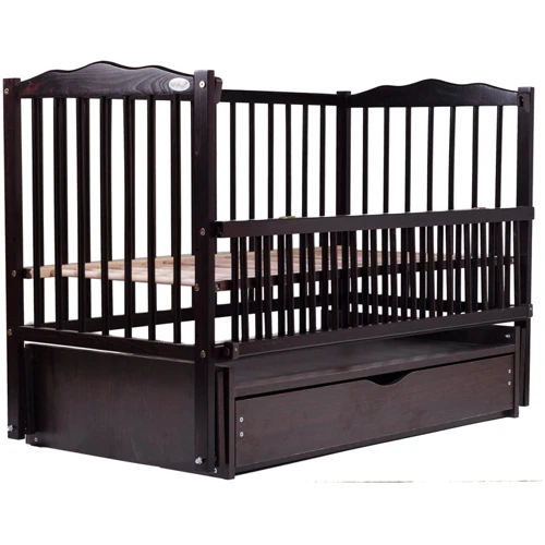 Кровать Babyroom Веселка маятник, ящик, откидной бок DVMYO-3 бук венге (622006)