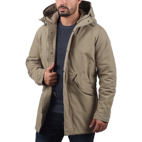 Парка Jack & Jones 78554042 52 бежевая зимняя с капюшоном: Подкладка На подкладке