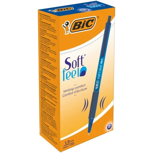 Набор шариковых ручек BIC Soft Feel Clic Grip Синий 1 мм 12 шт (70330914346)