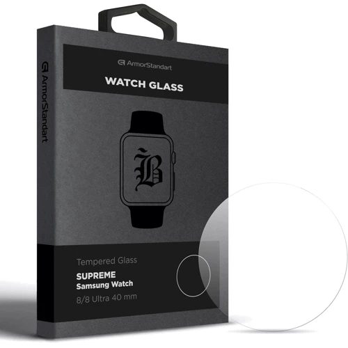 ArmorStandart Tempered Glass Supreme Black Icon for Samsung Watch 8 / 8 Ultra 40 mm (ARM88141): Тип Защита экрана