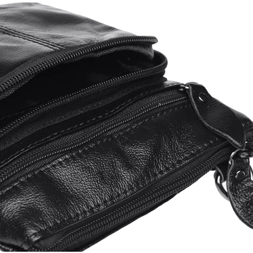 Чоловіча сумка планшет Keizer чорна (K1701-black): Тип ручки Без ручки, Плечовий ремінь