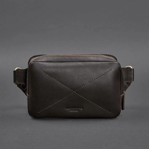 Женская поясная сумка BlankNote Dropbag Mini темно-коричневая (BN-BAG-6-choko): Тип ручки Поясной ремень, Без ручки