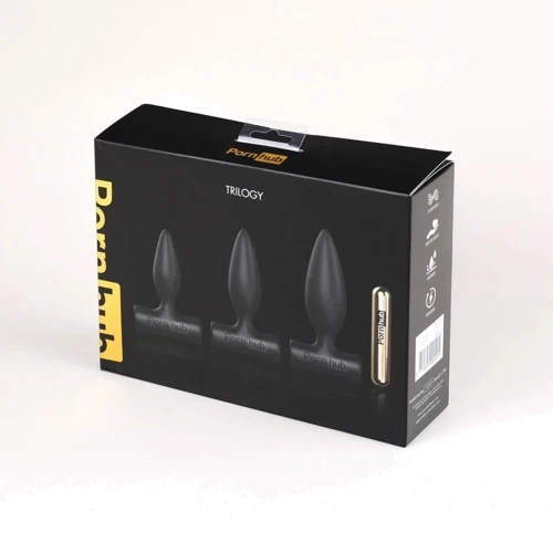 Набор анальных пробок Pornhub Anal Training Kit с перезаряжаемой вибропулей