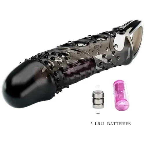 Удлиняющая насадка с вибростимуляцией BAILE PRETTY LOVE - PENIS SLEEVE Cecelia, BI-026242-1