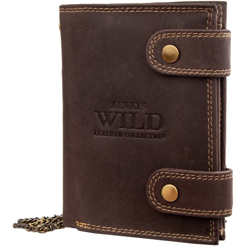 Мужской кошелек Always Wild коричневый (DNK2901BIG-brown): Материал Натуральная кожа
