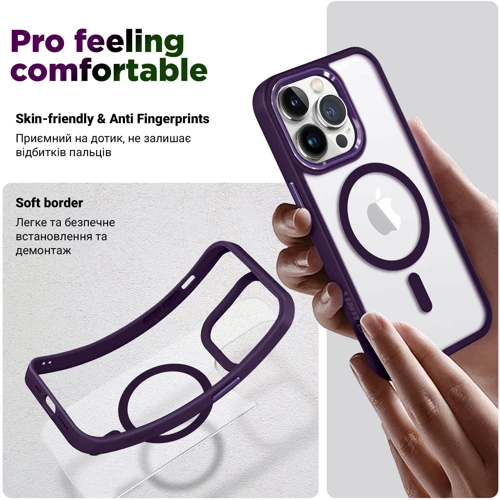 Чехол для iPhone ArmorStandart Unit MagSafe Case Purple for iPhone 14 Pro Max (ARM66953): Цвет фиолетовый