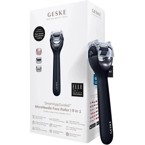 Электронный роллер для лица с микроиглами GESKE MicroNeedle Face Roller 9в1 black