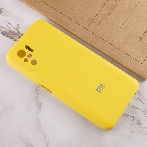 Чехол для телефонов Mobile Case Silicone Cover Shield Camera Yellow for Xiaomi Redmi Note 10 / Note 10s: Материал силикон