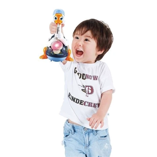 Интерактивная музыкальная игрушка Hola Toys Гусь-саксофонист, синий (6111-blue): Материал Пластмасса