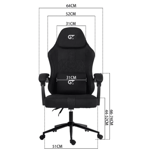 Геймерське крісло GT Racer X-2326 Fabric Black/Blue