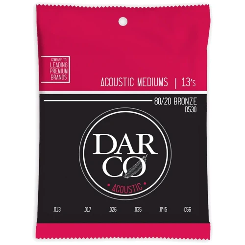 Струна для гитар Струны MARTIN D530 Darco Acoustic 80/20 Bronze Medium (13-56)