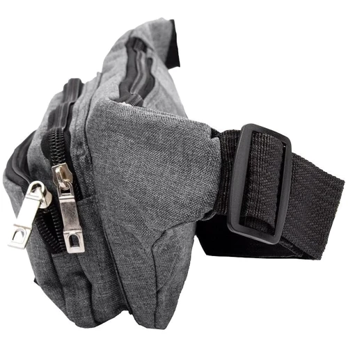 Мужская поясная сумка Valiria Fashion серая (4DETBP3255-9): Застежка Молния