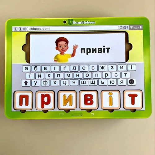 Планшет для хлопчиків Ubee "Збери слово за малюнком" українською мовою (ПСД198-УКР): Вік 3-4.5 года