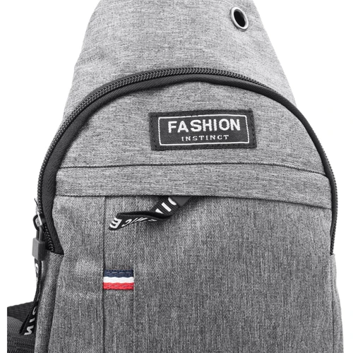 Мужская сумка-слинг Valiria Fashion серая (3DETAM318-9): Тип ручки Плечевой ремень, Без ручки