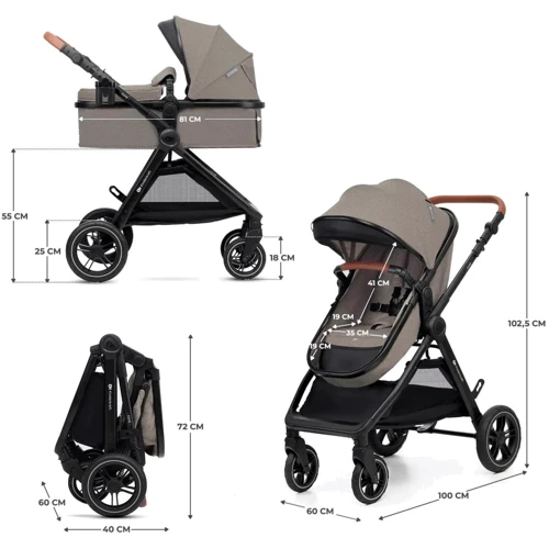 Універсальний візочок 3 в 1 Kinderkraft Esme Sand Beige (KSESME00BEG3000) фото 16