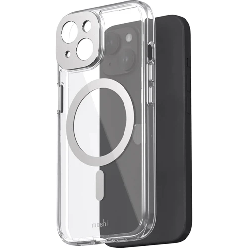 Чехол для iPhone Moshi iGlaze Slim Hardshell Case Luna Silver (99MO231001) for iPhone 15: Материалы поликарбонат и полиуретан
