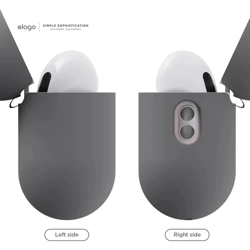 Чехол для наушников Elago Silicone Basic Case Dark Gray (EAPP2SC-BA-DGY) for Apple AirPods Pro 2 фото 2