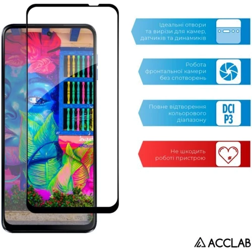 Аксессуар для смартфона ACCLAB Tempered Glass Full Glue Black for Motorola Moto G54 фото 5