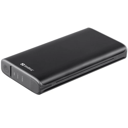 Зовнішній акумулятор Sandberg Power Bank 25000mAh 4 Solar Panel 8W PD Black (420-56): Вбудований кабель немає
