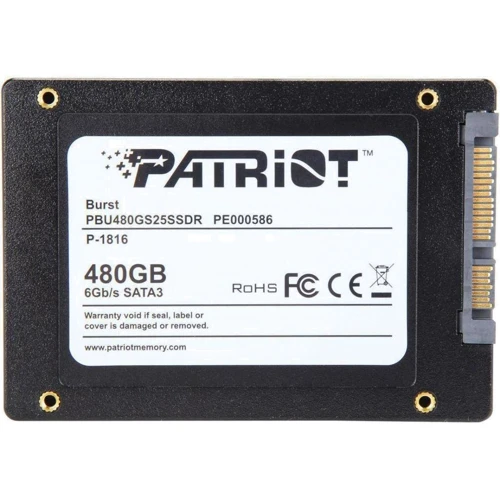 PATRIOT Burst 480 GB (PBU480GS25SSDR): Объем 480 ГБ