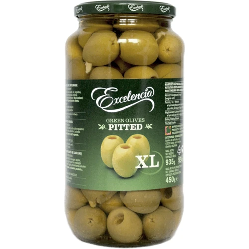 Оливки Exelencia зеленые без косточки Гордаль 110/150 950 мл (8410971034454)
