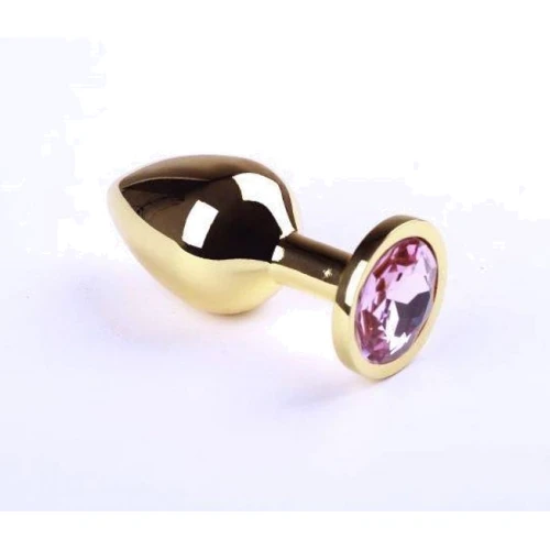 Анальная пробка, Gold Pink Topaz, M