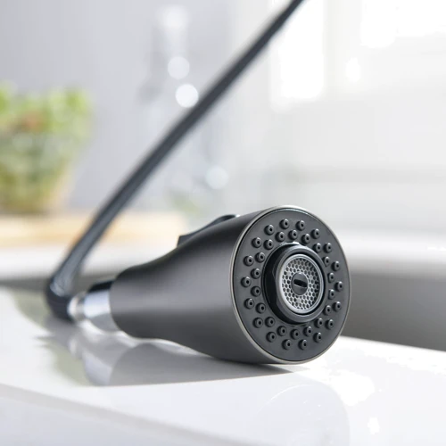 Смеситель для кухни Lefton Copper Kitchen Pull-Down Faucet with 3 Water Outlet Modes-KF2203 Grey: Вид смесителя Однорычажный