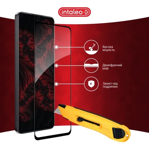 Intaleo Tempered Glass Full Glue Black for Realme C75 фото 5