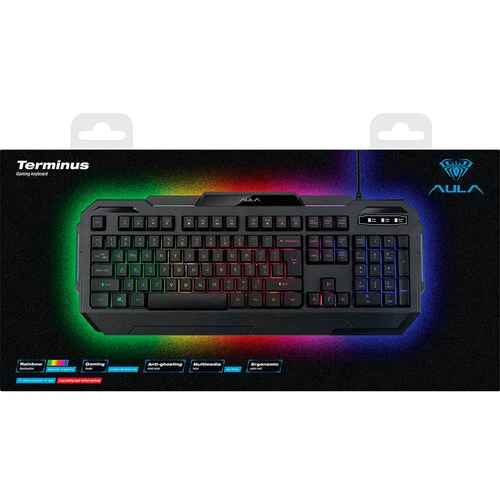 Клавиатура AULA Terminus gaming keyboard EN/RU Black (6948391234519): Тип клавиатуры игровая
