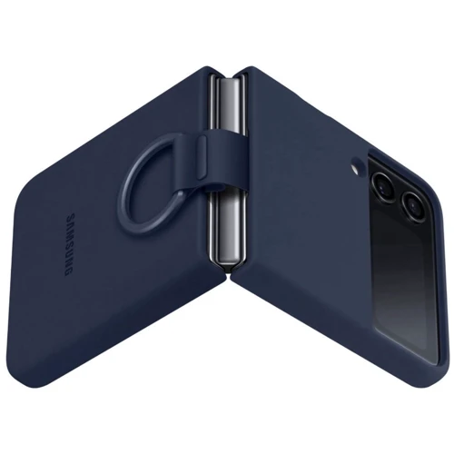 Чехол для телефонов Samsung Silicone Cover with Ring Navy Blue for Samsung F721 Galaxy Flip 4 (EF-PF721TNEGUA): Материал силикон