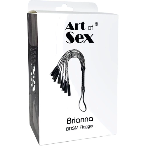Ажурная плеть из экокожи Art of Sex - Brianna черный