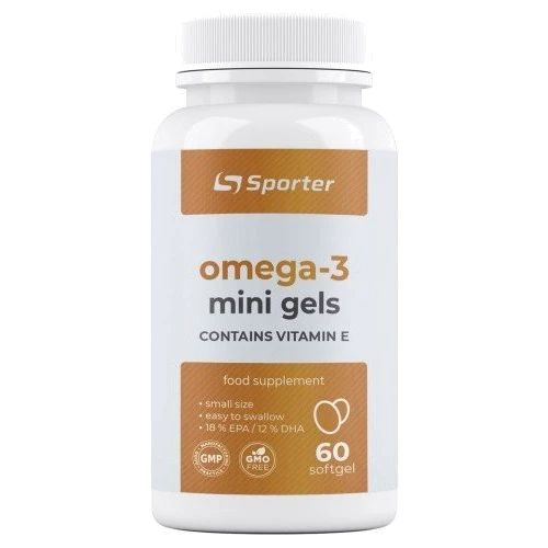 Sporter Omega 3 500 mg plus Vit E Омега 3 60 мягких капсул