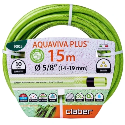 Шланг садовий CLABER AquaViva PLUS 5/8 14-19мм 15м (90050000)