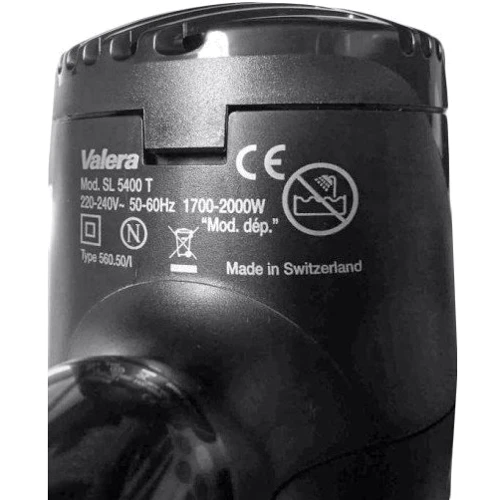 Фен Valera Swiss Light 5400 Fold-Away Ionic Black (SL5400T): Мощность, Вт 2000