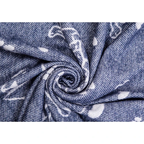 Плед Love You Собаки 140х200 хлопок синий