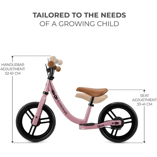 Беговел Kinderkraft Space Dark Pink (KRSPAC23PNK0000): Цвет розовый