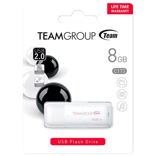 USB-флешка Team 8GB C173 USB 2.0 White (TC1738GW01): Максимальна швидкість запису, МБ / с 3