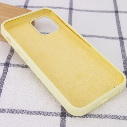 Чехол для iPhone Mobile Case Silicone Case Full Protective Mellow Yellow for iPhone 15 Pro Max: Материалы Силикон